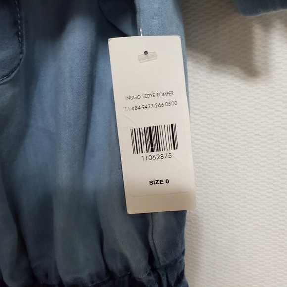 Fashion To Figure Indigo Tiedye Romper NEW - Picture 3 of 13